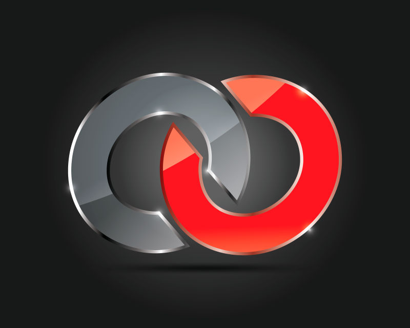 抽象玻璃logo矢量设计