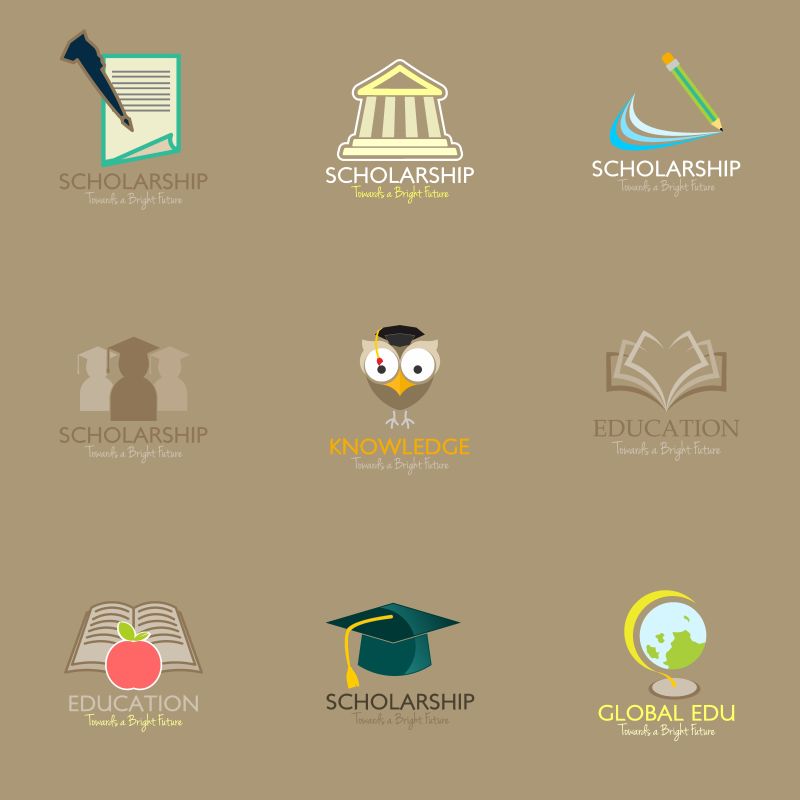 教育标志矢量设计