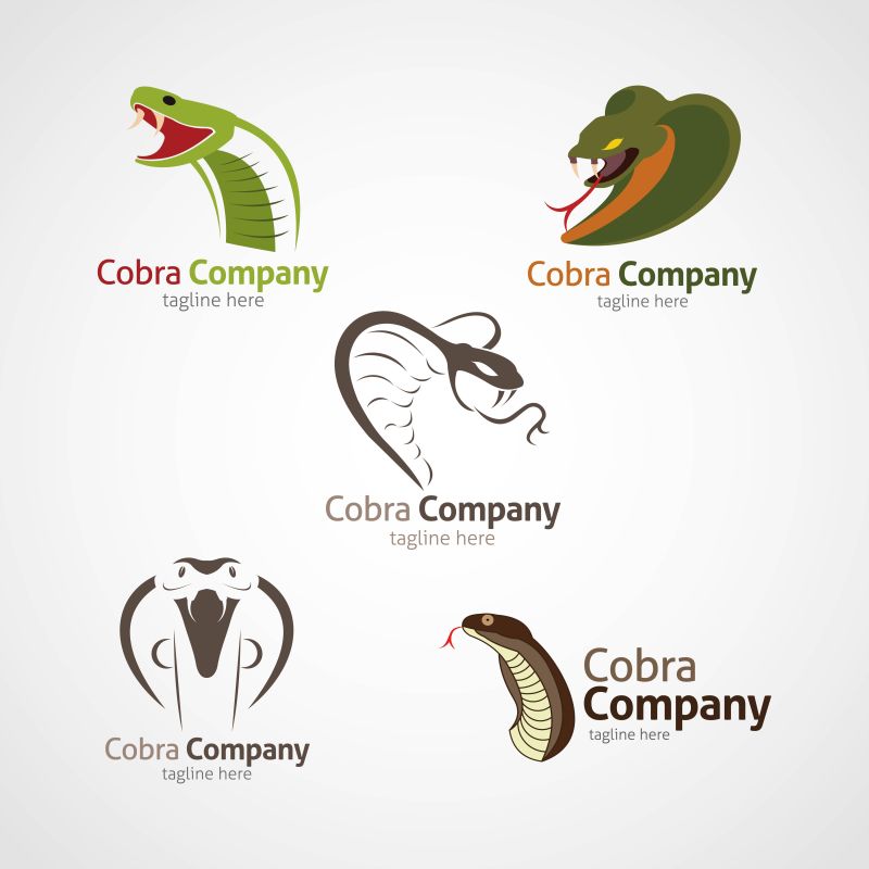 眼镜蛇标志矢量设计