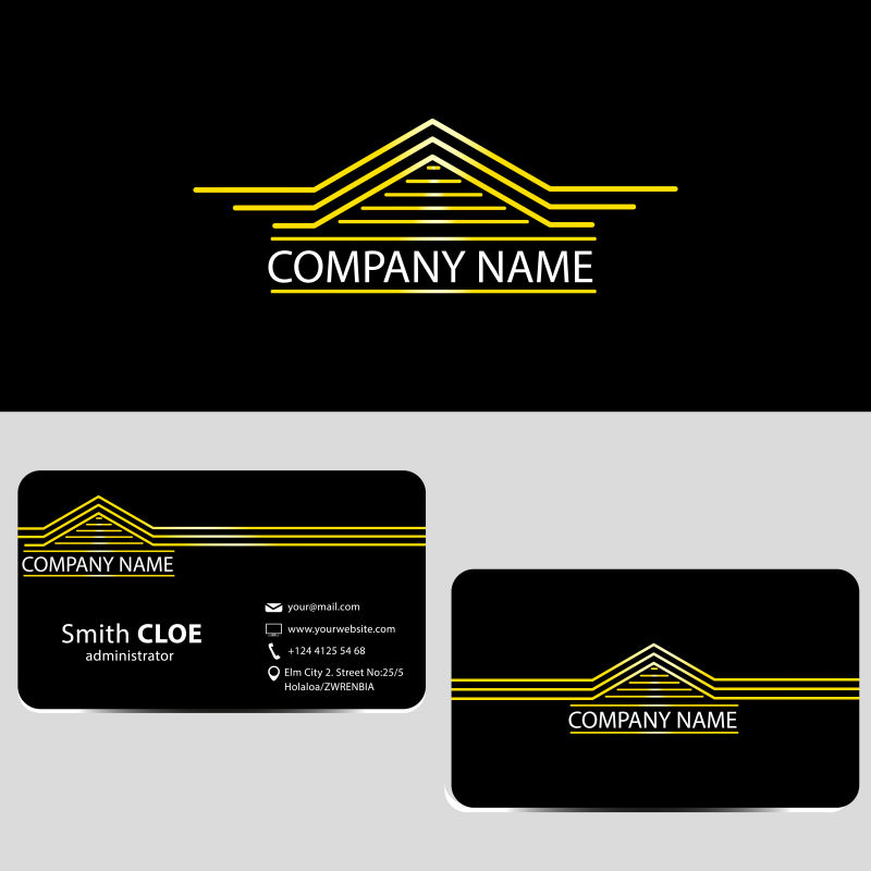 金色豪华房屋屋顶标志矢量创意logo设计