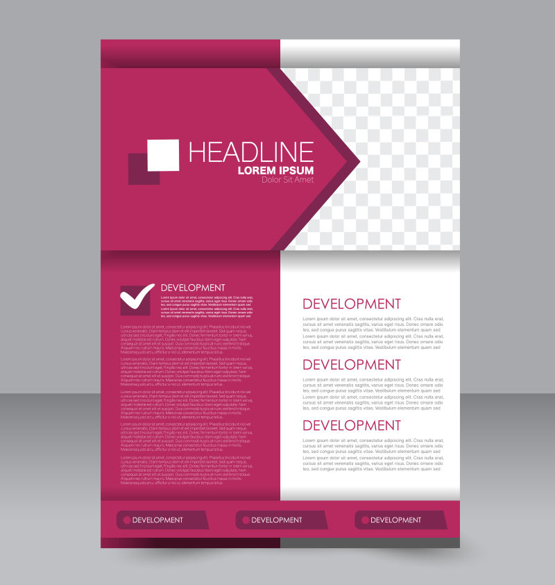 矢量创意粉色宣传册设计