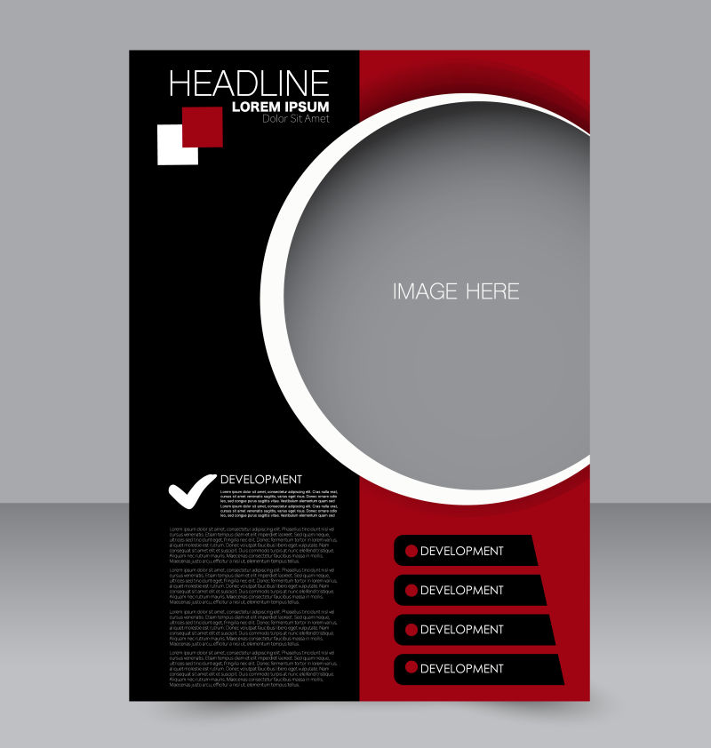 创意矢量现代双色书刊封面设计