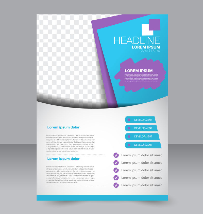 创意矢量商业概念的宣传册设计