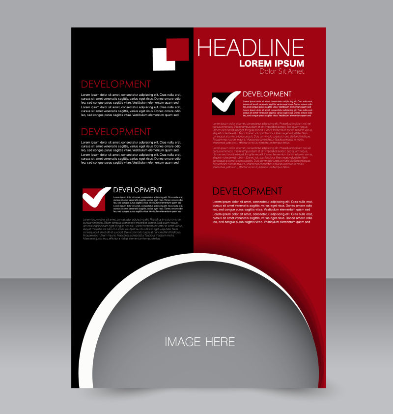 矢量双色宣传册