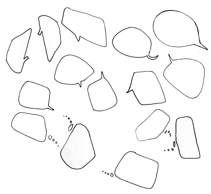 手工语音泡泡矢量