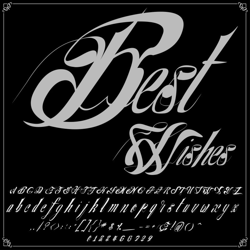 矢量手绘字体集