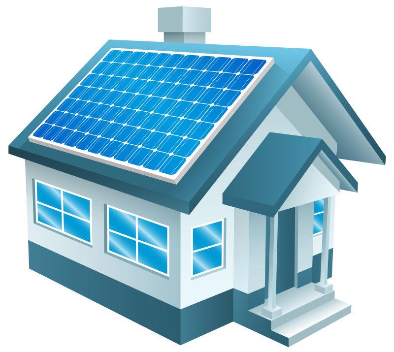 太阳能在住宅方面的应用矢量