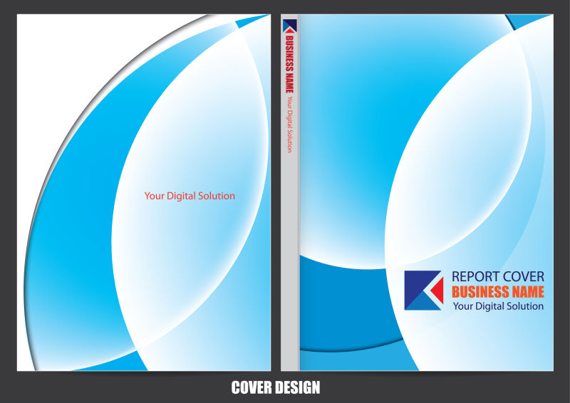 矢量的圆形图案年报封面设计