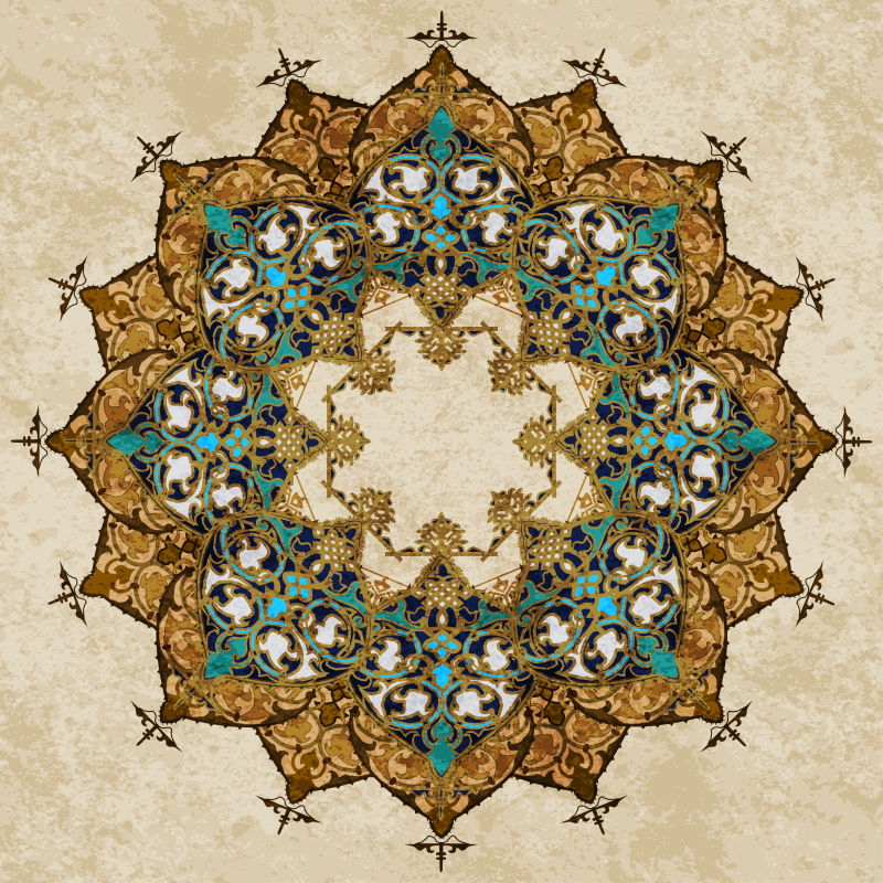 传统花卉图案矢量设计