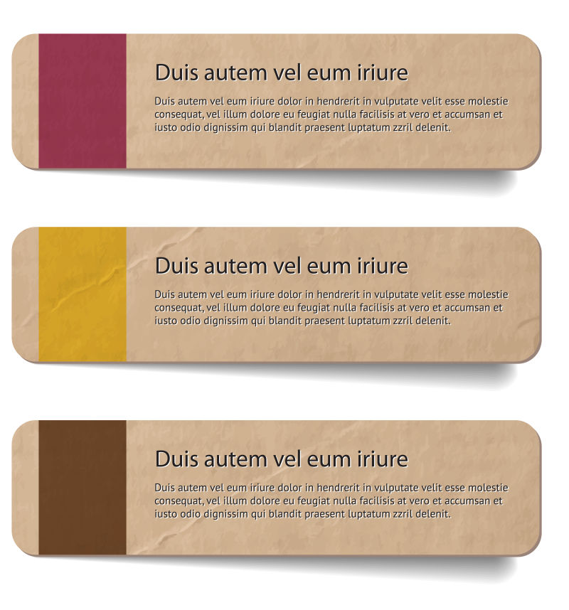 矢量彩色标签的纸质横幅设计