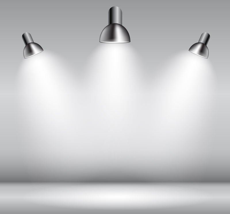 矢量三盏灯光设计背景