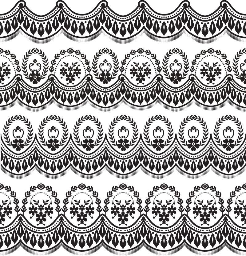 边框无缝纹理矢量图