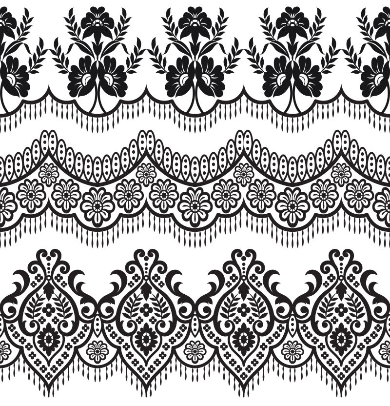 边框纹理矢量插图