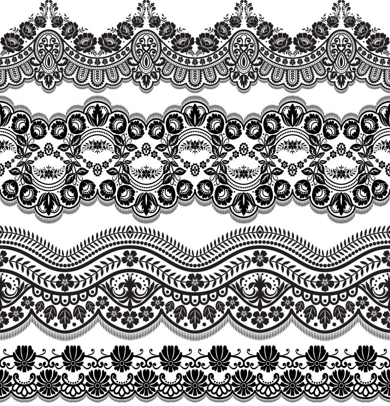 矢量花纹边框设计