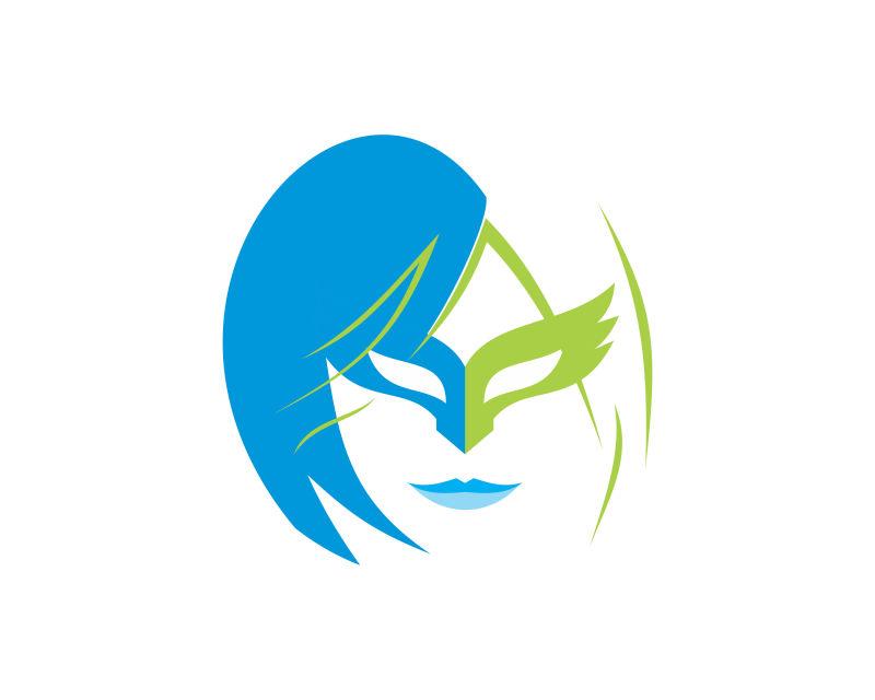 矢量面具女性图标