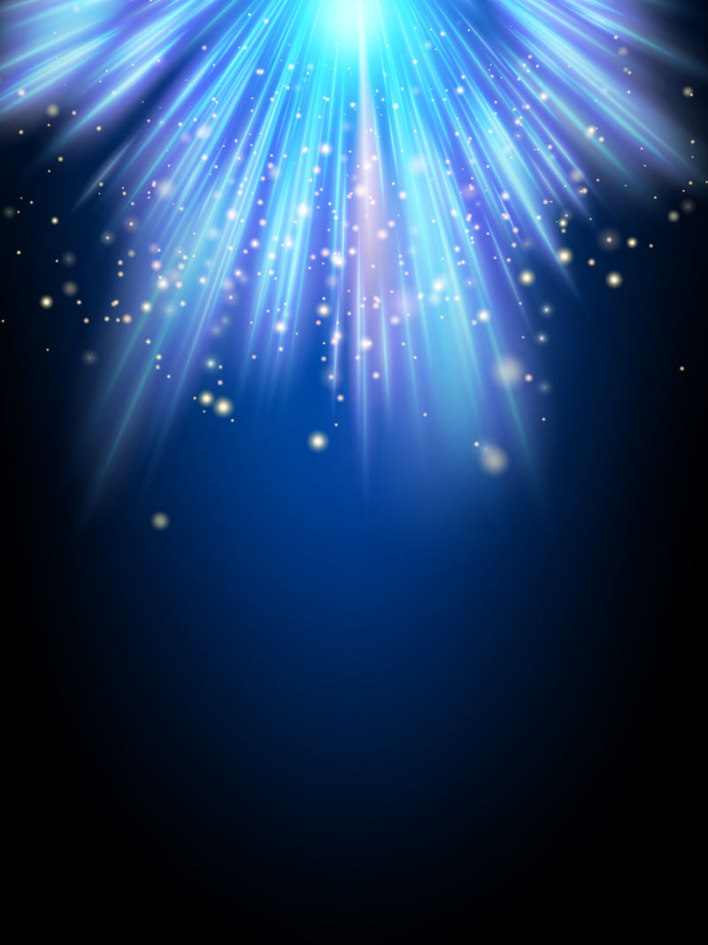 创意矢量明亮的蓝色光效设计背景