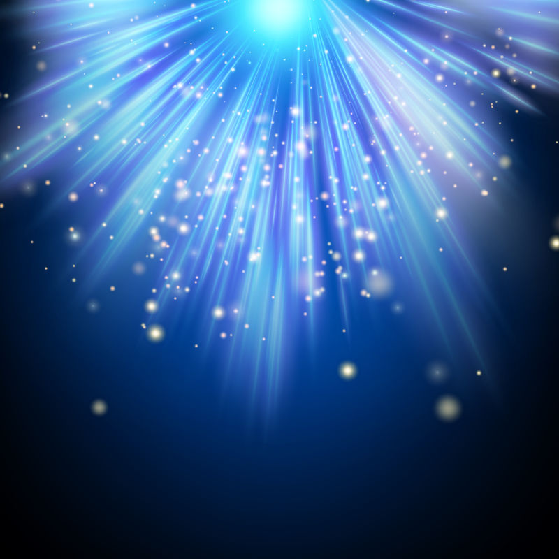 矢量抽象蓝色放射性光芒设计背景