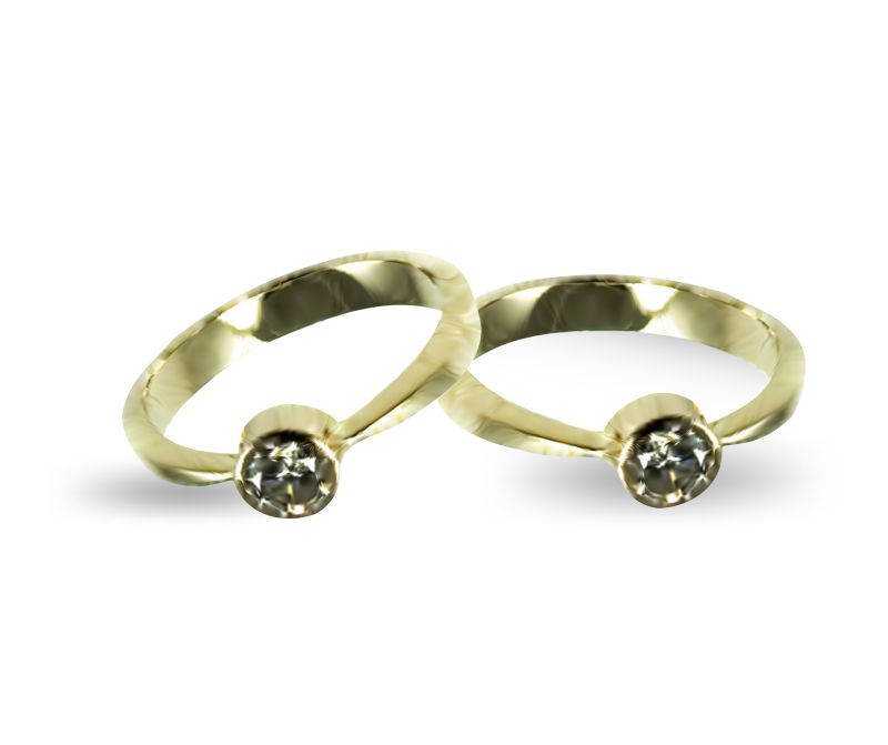 矢量的钻石婚戒