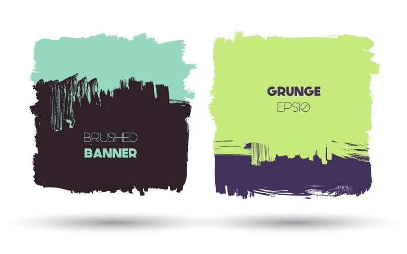 创意矢量彩色水粉笔触纹理设计元素