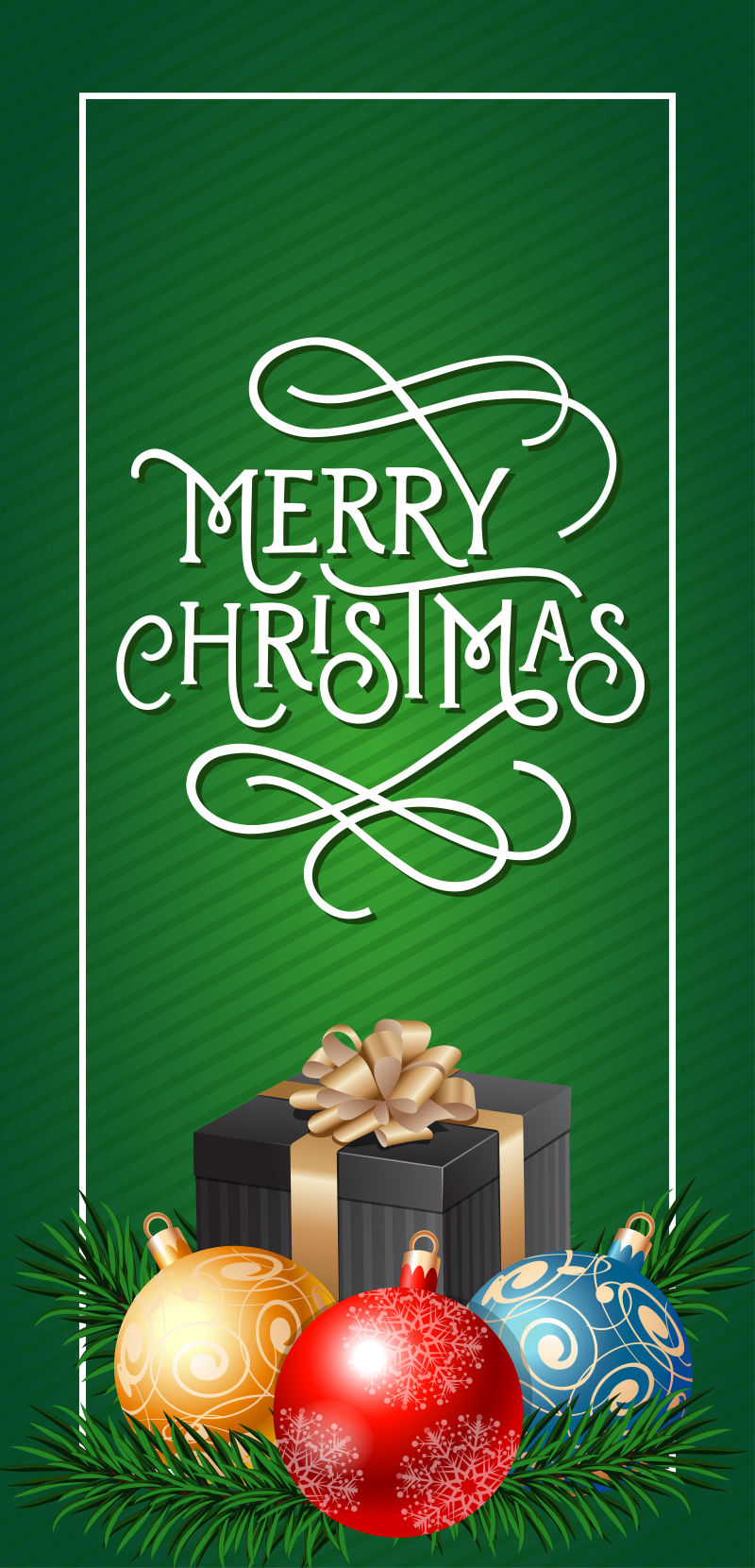 矢量圣诞元素的创意现代背景