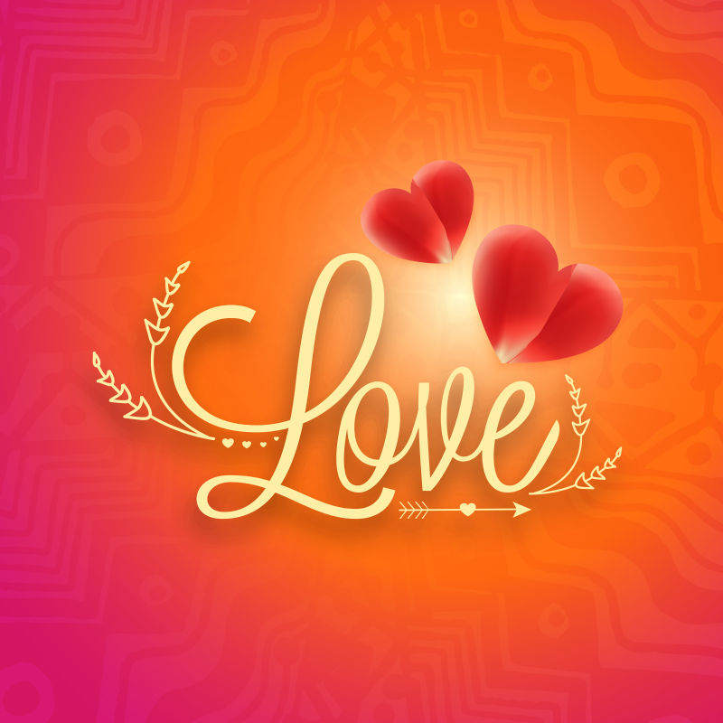 情人节贺卡创意插图矢量设计