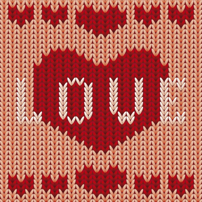 矢量设计情人节织物