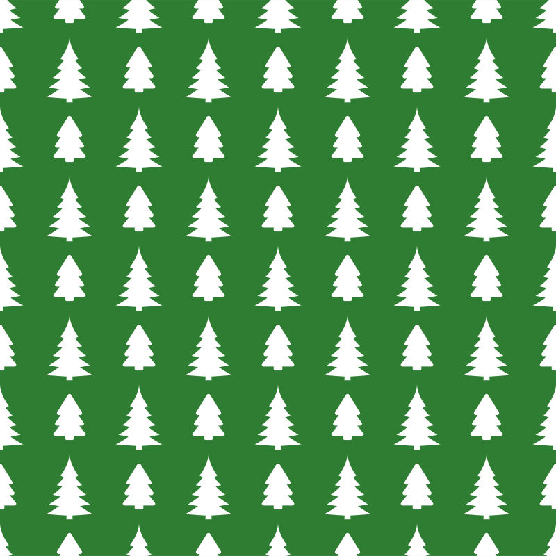 圣诞树图案绿色背景矢量设计