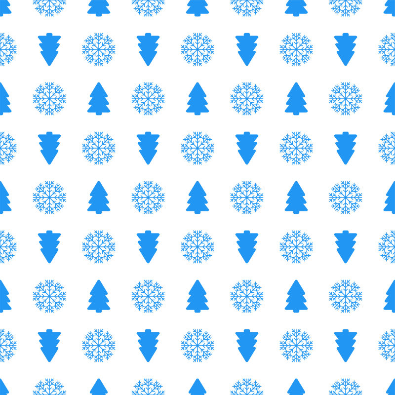 蓝色圣诞树图案背景矢量设计