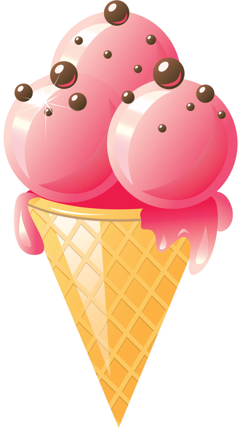 创意卡通冰淇淋平面插图