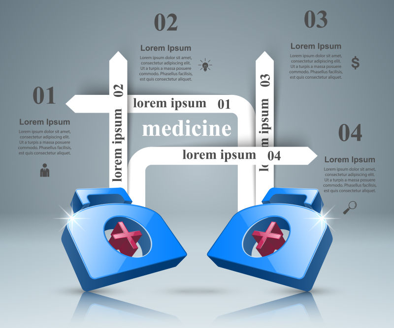 创意矢量健康概念的信息图表设计