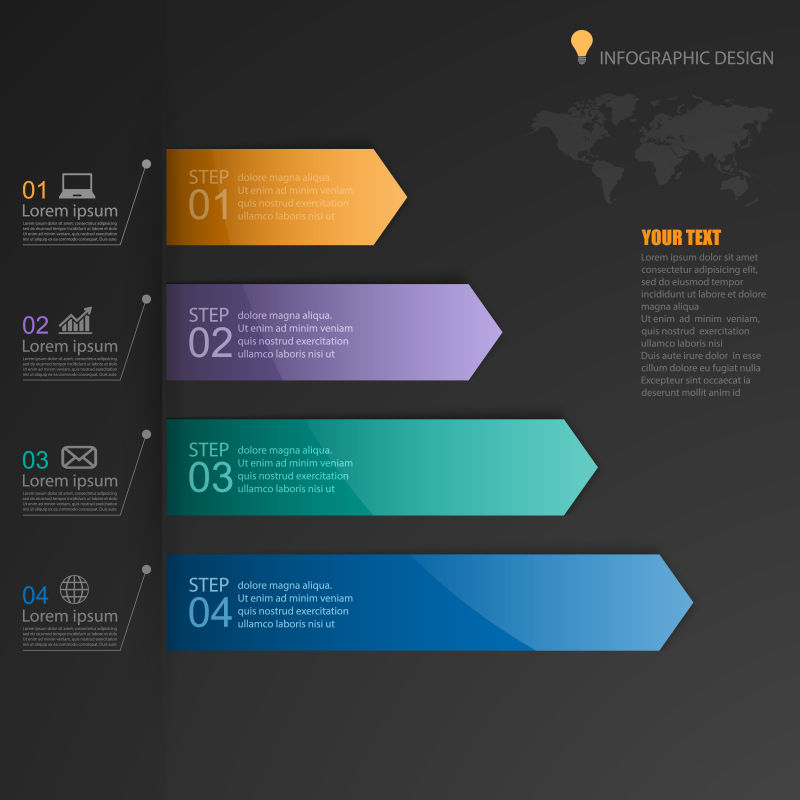 矢量信息图表箭头条设计