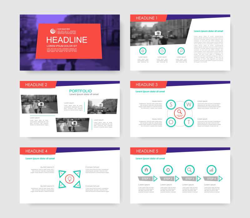 表示的宣传颜色信息元素集合矢量