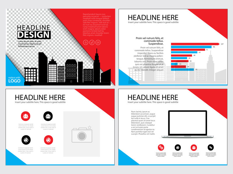 年报页面布局设计的矢量