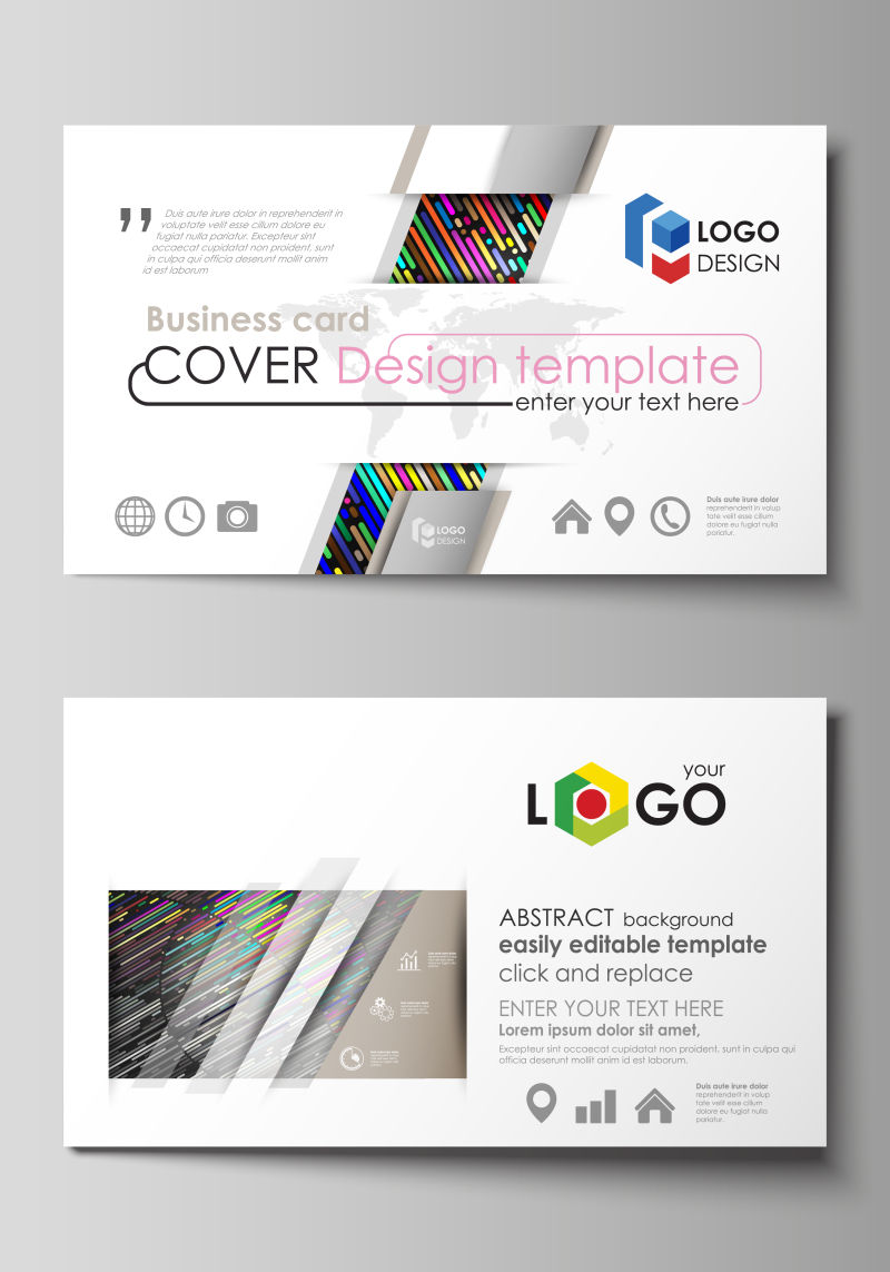 矢量名片易于编辑布局