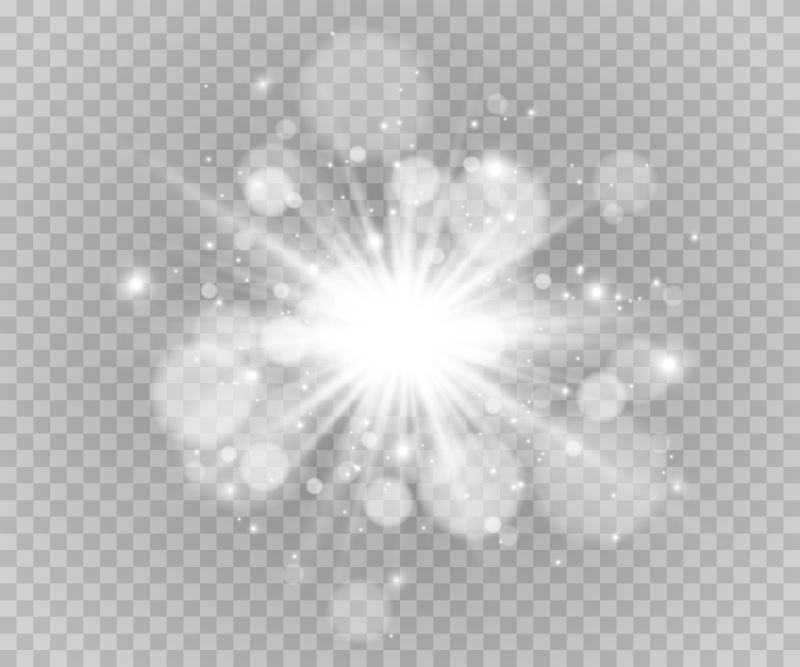 矢量白色辉光设计元素