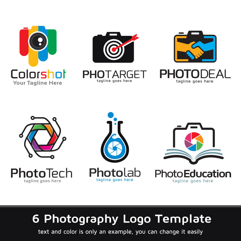 摄影标志矢量创意logo设计