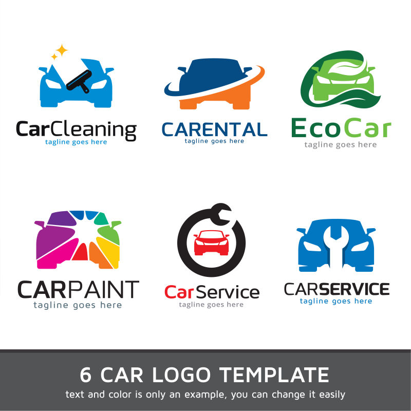 汽车租赁服务标志矢量创意logo设计
