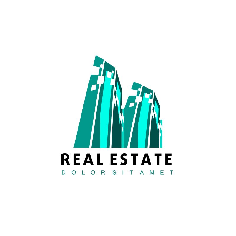 矢量建筑大楼logo