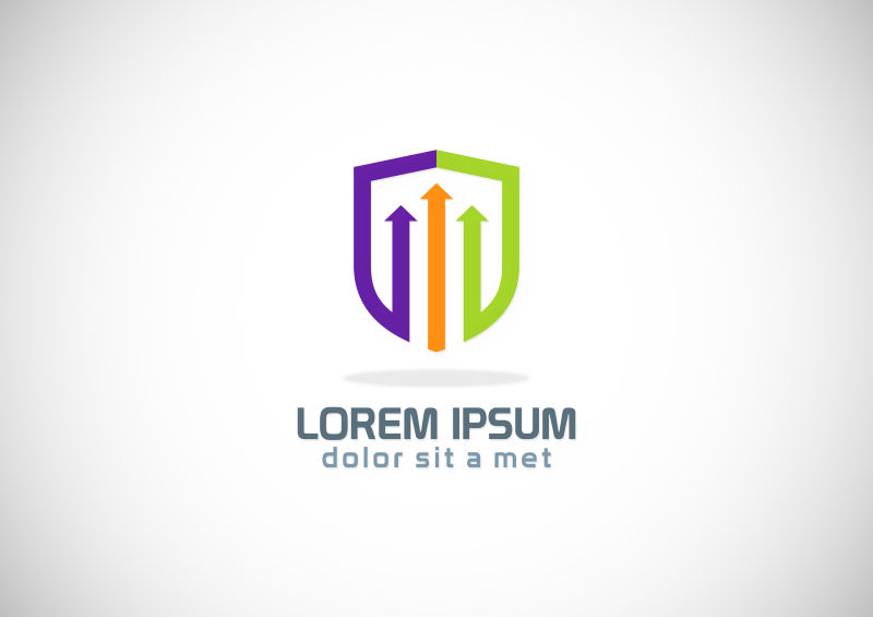 矢量盾箭商业标识