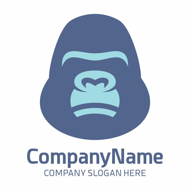 矢量猩猩头像logo设计