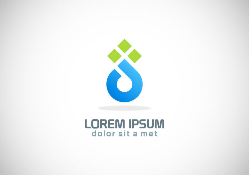 抽象液滴形状公司标志矢量