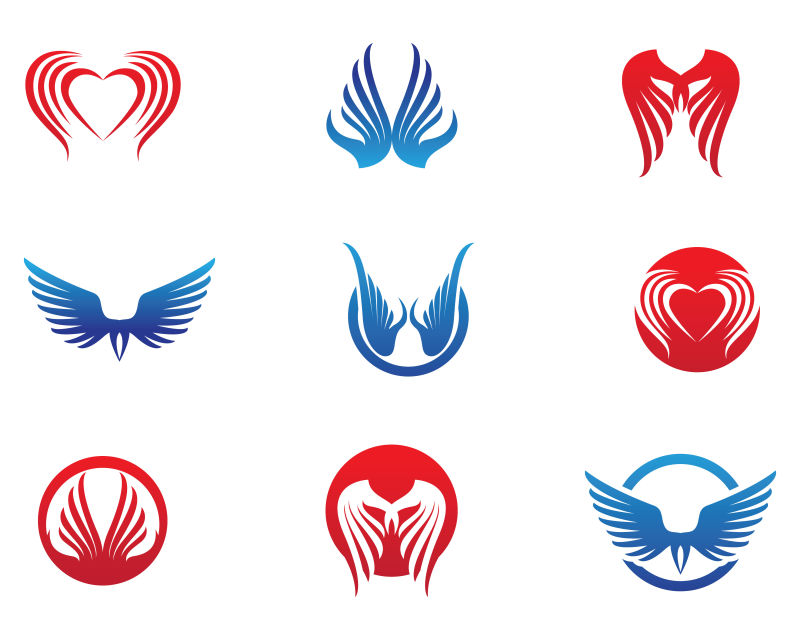 鹰翼标志矢量设计