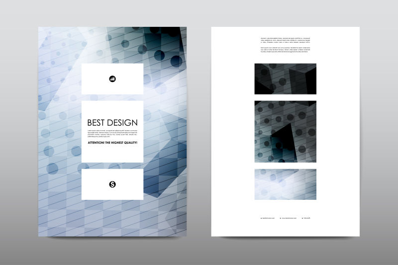 宣传册抽象版面设计简洁范本矢量设计