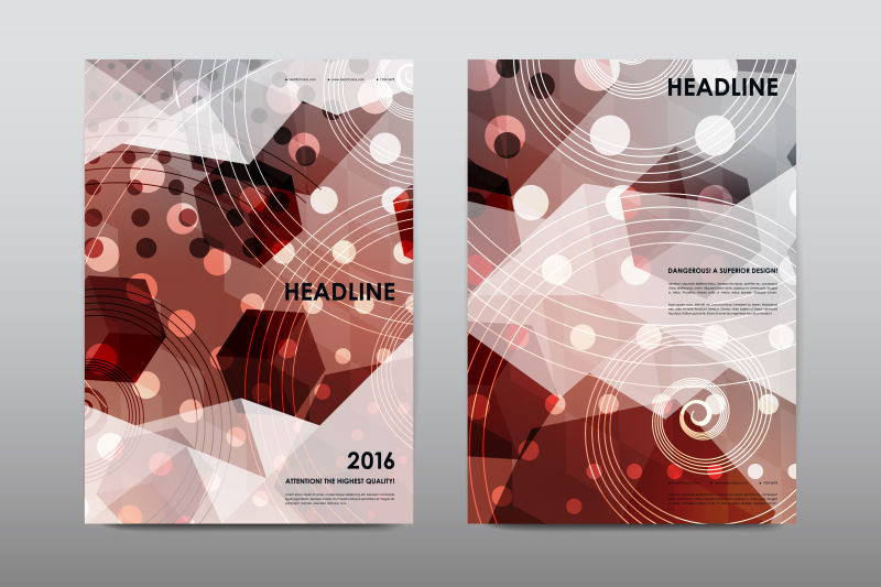 宣传册抽象版面的设计简洁范本矢量设计