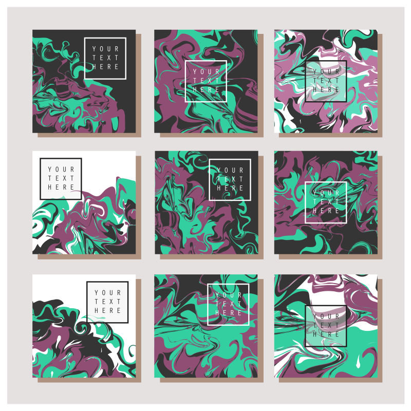 矢量彩色颜料混合纹理的背景