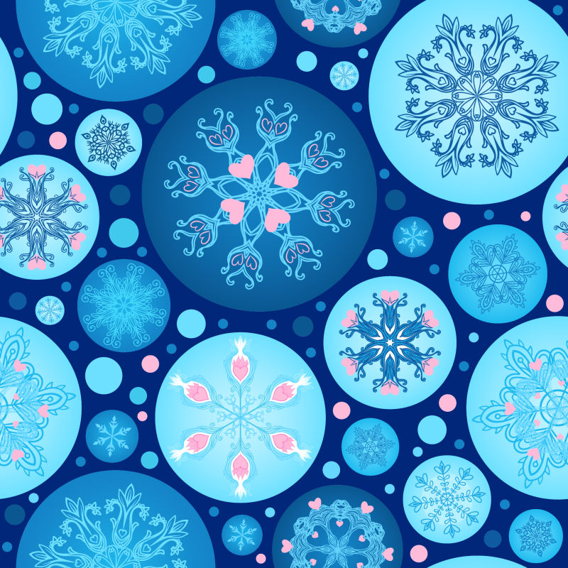 矢量雪花圣诞背景矢量