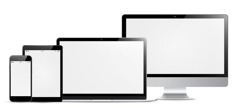 矢量不同类型的电子智能设备