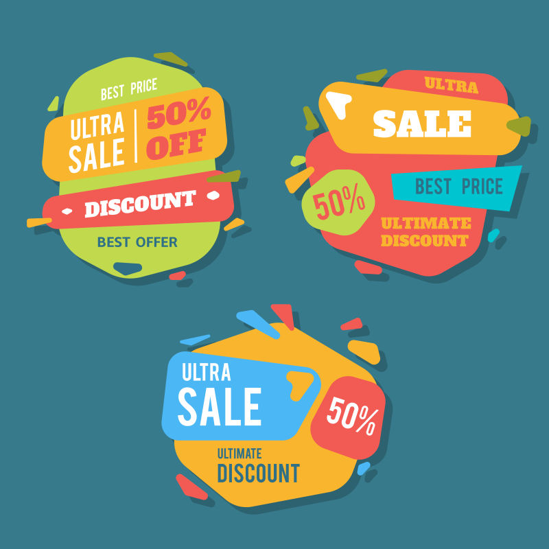 矢量创意商业销售标签设计