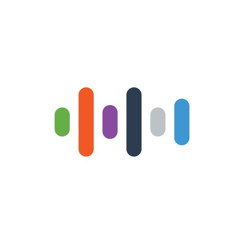 音乐色彩标志设计元素矢量