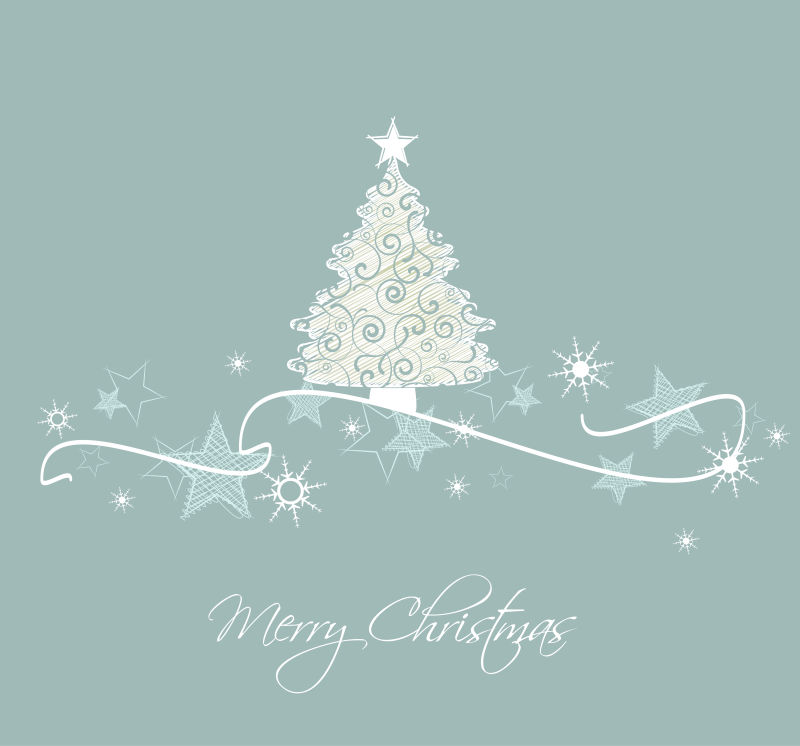 圣诞树矢量元素背景